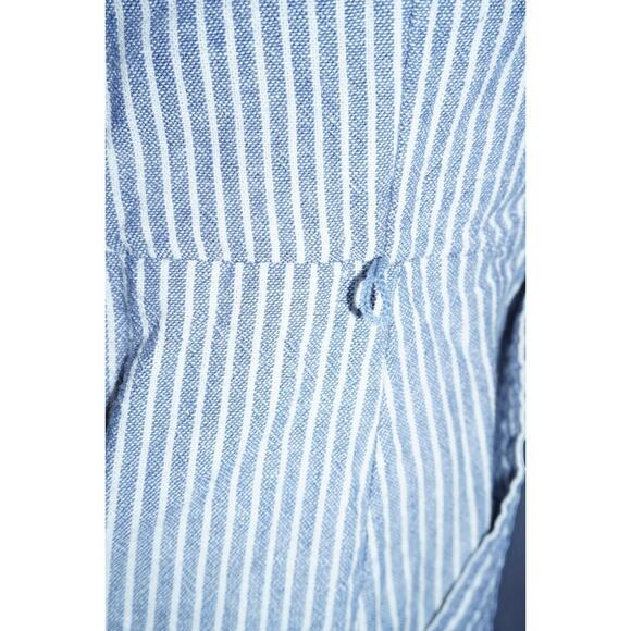 Old Navy Blue White Striped Jumpsuit | Women’s Size Small | Sleeveless Cropped - Picture 8 of 10